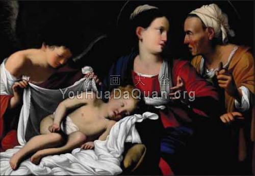 The Madonna and Child with Saint Anne and an Angel - 卡罗·沙拉契尼